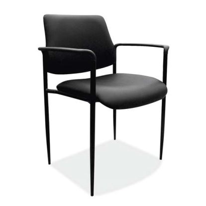 Guest Stack Chair with Arms and Black Frame1