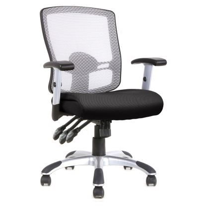 Mesh, 3 Paddle Task Chair with Chrome Base and Arms1