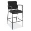 Fabric Guest Stool with Arms and Black Frame1