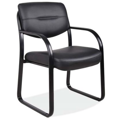 Sled Base Guest Chair with Arms and Black Frame1