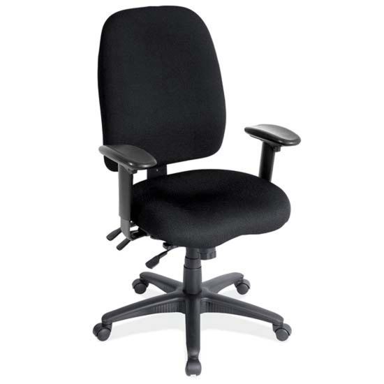High Back Task Chair with Adjustable Arms and Black Frame1