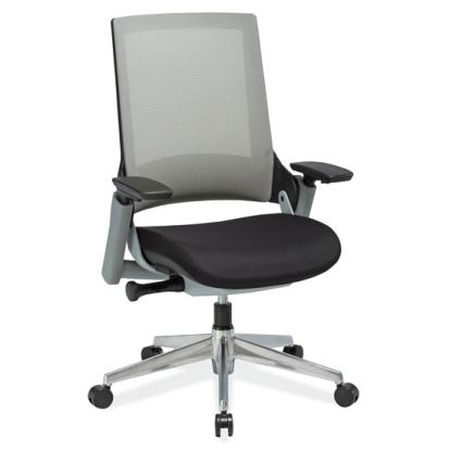 Mid Back Mesh Chair with Two-Tone Frame and Aluminum Base1