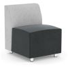 Armless Modular Chair with Silver Post Legs1