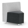 Armless Corner Modular Chair with Silver Post Legs1