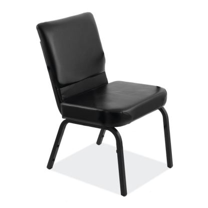 Big and Tall Armless Stack Chair with Black Frame1