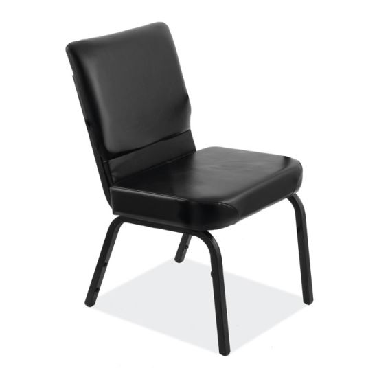 Big and Tall Armless Stack Chair with Black Frame1