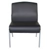 Big and Tall Armless Guest Chair with Silver Frame2