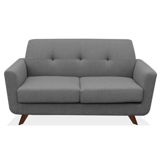 Loveseat with Dark Cherry Wood Legs1