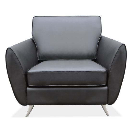 Club Chair with Brushed Chrome Legs1