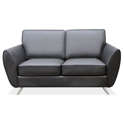 Loveseat with Brushed Chrome Legs1