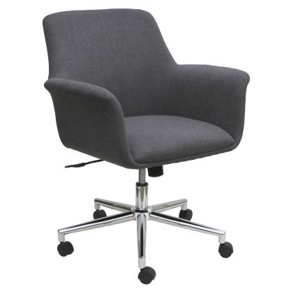 Mid Back Swivel Chair with 5 Star Chrome Base1