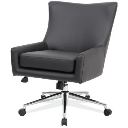 Executive Mid Century Modern Chair with Chrome Frame1