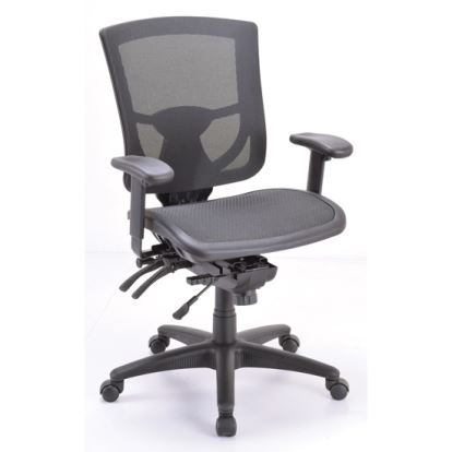 Multi-Function, Mid Back Chair with Black Base and Adjustable Arms1