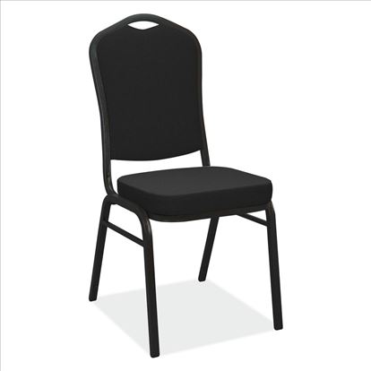 High Back Stacking Banquet Chair With Black Metal Frame1