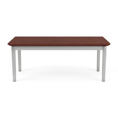 Lenox Steel Coffee Table (Silver/Canyon Cherry)1