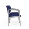 Lenox Steel 2 Seater with Center Arm (Silver/Open House Cobalt)2