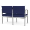 Lenox Steel 2 Seater with Center Arm (Silver/Open House Cobalt)3