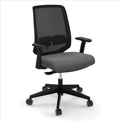 Mesh Mid Back Task Chair with Gray Seat and Black Frame1