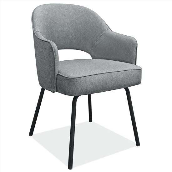 Modern Guest Chair with Black Metal Legs1