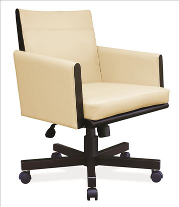 Swivel Chair with Espresso Wood Frame1