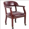Guest Chair with Casters and Mahogany Frame2