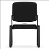 Black Bonded Leather Armless, Sled Base Guest Chair with Black Frame3