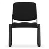 Black Bonded Leather Armless, Sled Base Guest Chair with Black Frame4