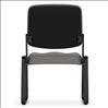 Black Bonded Leather Armless, Sled Base Guest Chair with Black Frame6