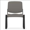 Black Bonded Leather Armless, Sled Base Guest Chair with Black Frame7
