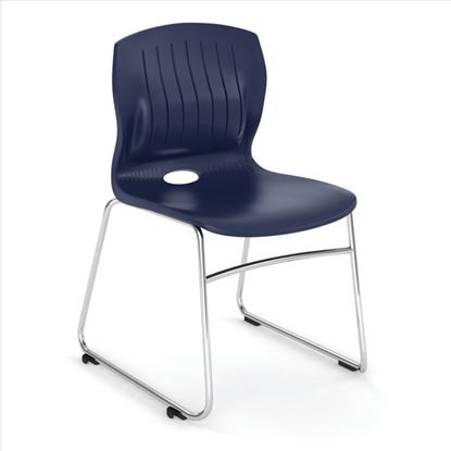 Armless Sled Base Stack Chair with Chrome Frame1