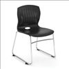 Armless Sled Base Stack Chair with Chrome Frame5