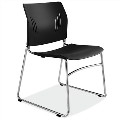 Armless Stackable Side Chair with Chrome Frame1