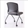 Armless Nesting Chair with Casters, Titanium Frame2