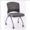 Armless Nesting Chair with Casters, Titanium Frame3
