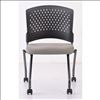 Armless Nesting Chair with Casters, Titanium Frame7