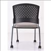 Armless Nesting Chair with Casters, Titanium Frame8
