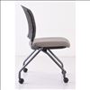 Armless Nesting Chair with Casters, Titanium Frame9