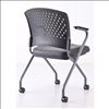 Nesting Chair with Arms and Casters, Titanium Frame5
