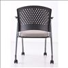 Nesting Chair with Arms and Casters, Titanium Frame7