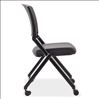 Armless Nesting Chair with Casters, Black Frame2