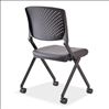 Armless Nesting Chair with Casters, Black Frame3