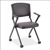 Nesting Chair with Arms and Casters, Black Frame6