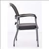 Mesh Back Guest Chair with Arms and Titanium Gray Frame3