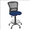 Armless, Mesh Back Task Stool with Black Upholstered Seat, Footring and Titanium Steel Base7