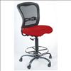 Armless, Mesh Back Task Stool with Black Upholstered Seat, Footring and Titanium Steel Base9