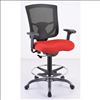 Mesh Back Task Stool with Adjustable Arms, Upholstered Seat, Footring and Black Base5