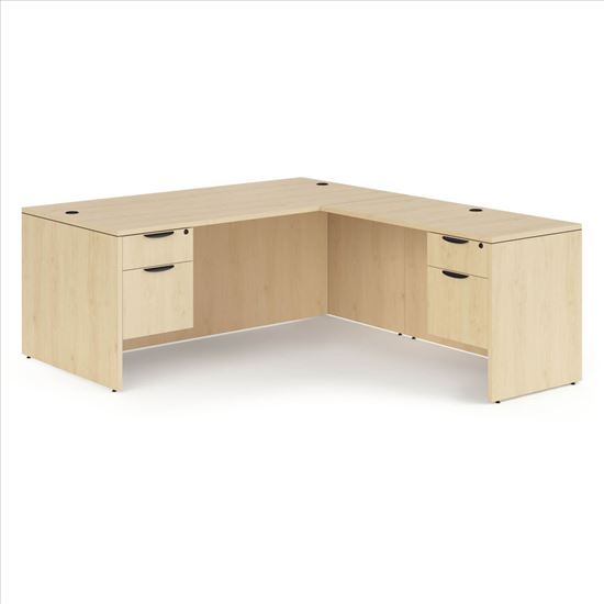 Double 3/4 Pedestal ''L'' Desk - 71'' x 36''1