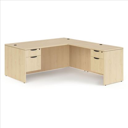 Double 3/4 Pedestal "L" Desk - 66" x 30"1