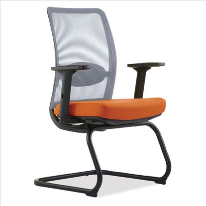 Gray Mesh Guest Chair with Black Cantilever Base1