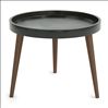 Plastic Round Table Top with 14" Wood Legs1